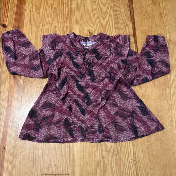 CHUFY Forever Patagonia Collection Eva Blouse Garnet Rose Women’s SIZE SMALL - Picture 5 of 12